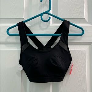 NWT Spanx Womens XS Black Medium Impact Medium Support No Wire Sports Bra 50181R